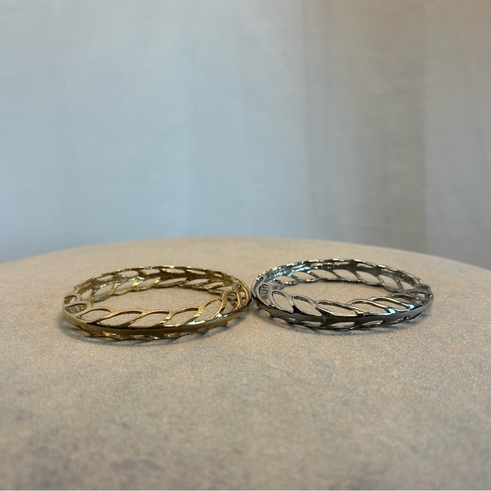Butler Vintage silver/gold tone bangle bracelets - Picture 3 of 7